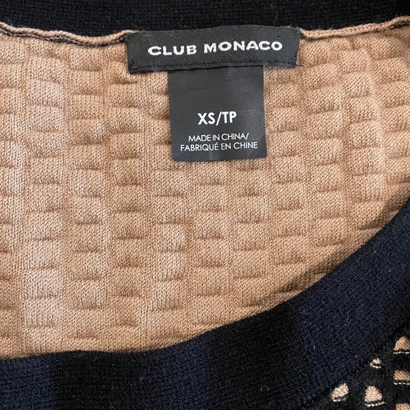 Club Monaco black and tan contrast sweater dress size XS - Picture 5 of 8